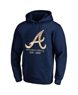 Men's Navy Atlanta Braves USA 1776-2026 Big & Tall Hoodie