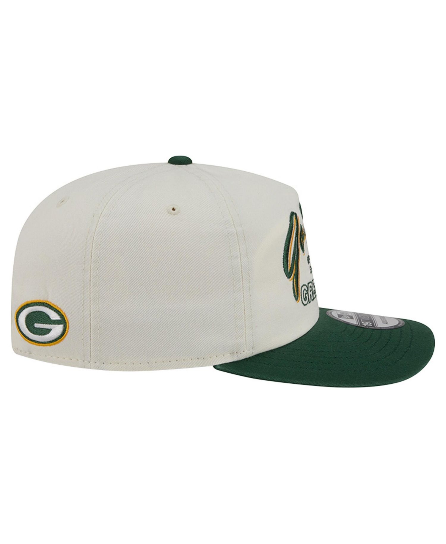 Men's Cream Green Bay Packers Script 19TWENTY Adjustable Hat