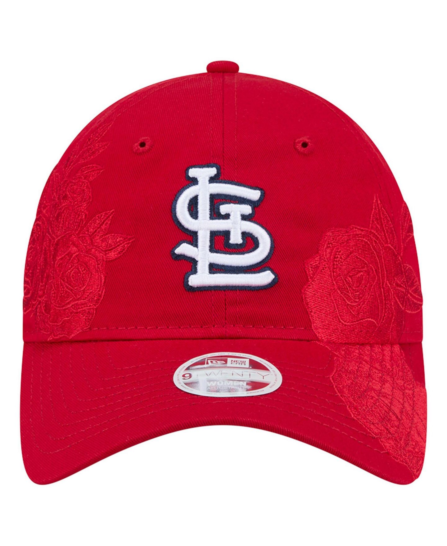 Женская кепка New Era Red St. Louis Cardinals Roses 9TWENTY Adjustable Hat — фото 2