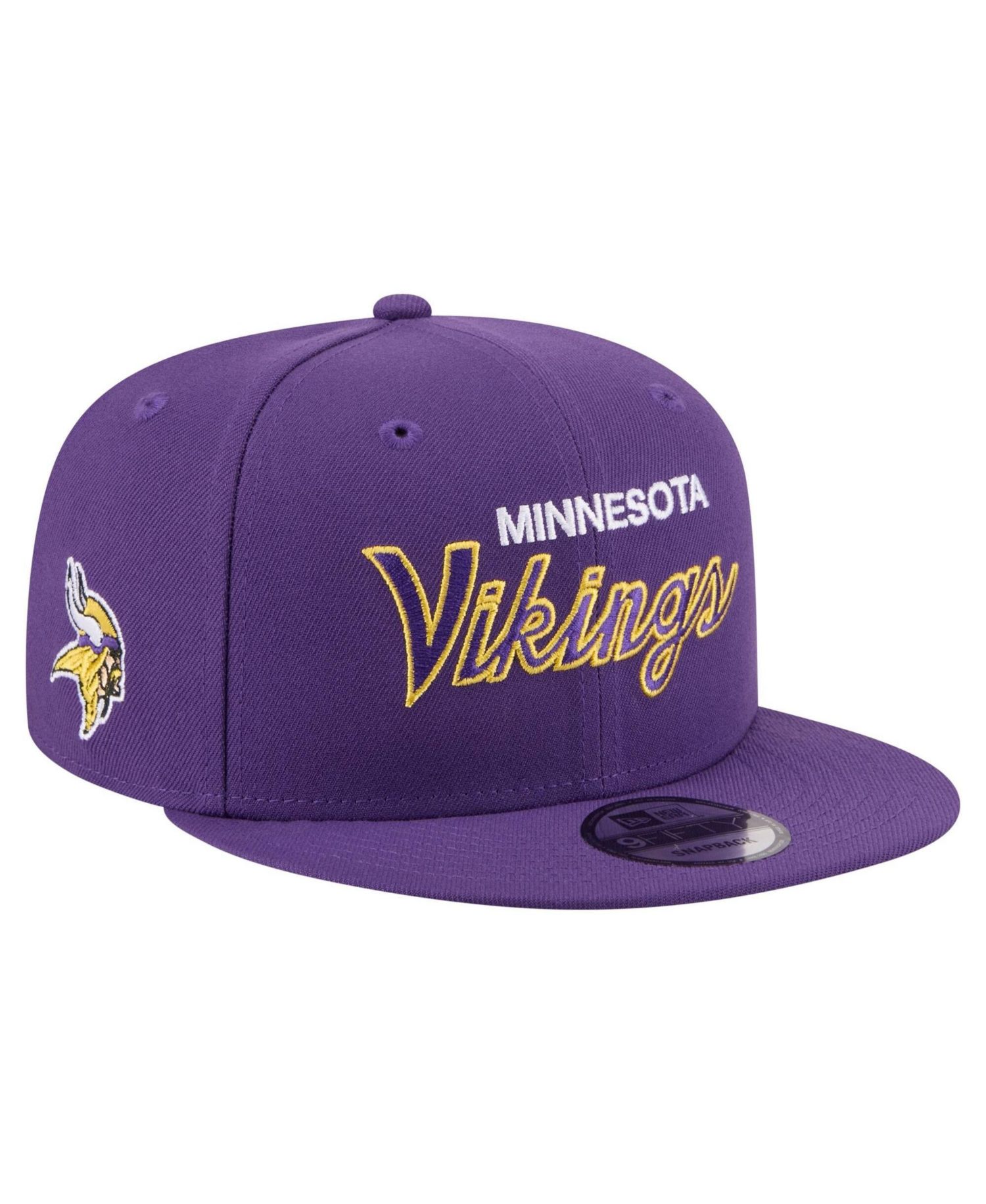 Men's Purple Minnesota Vikings Core Team Script 9FIFTY Snapback Hat