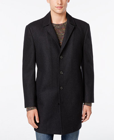 Bar III Slim-Fit Overcoat
