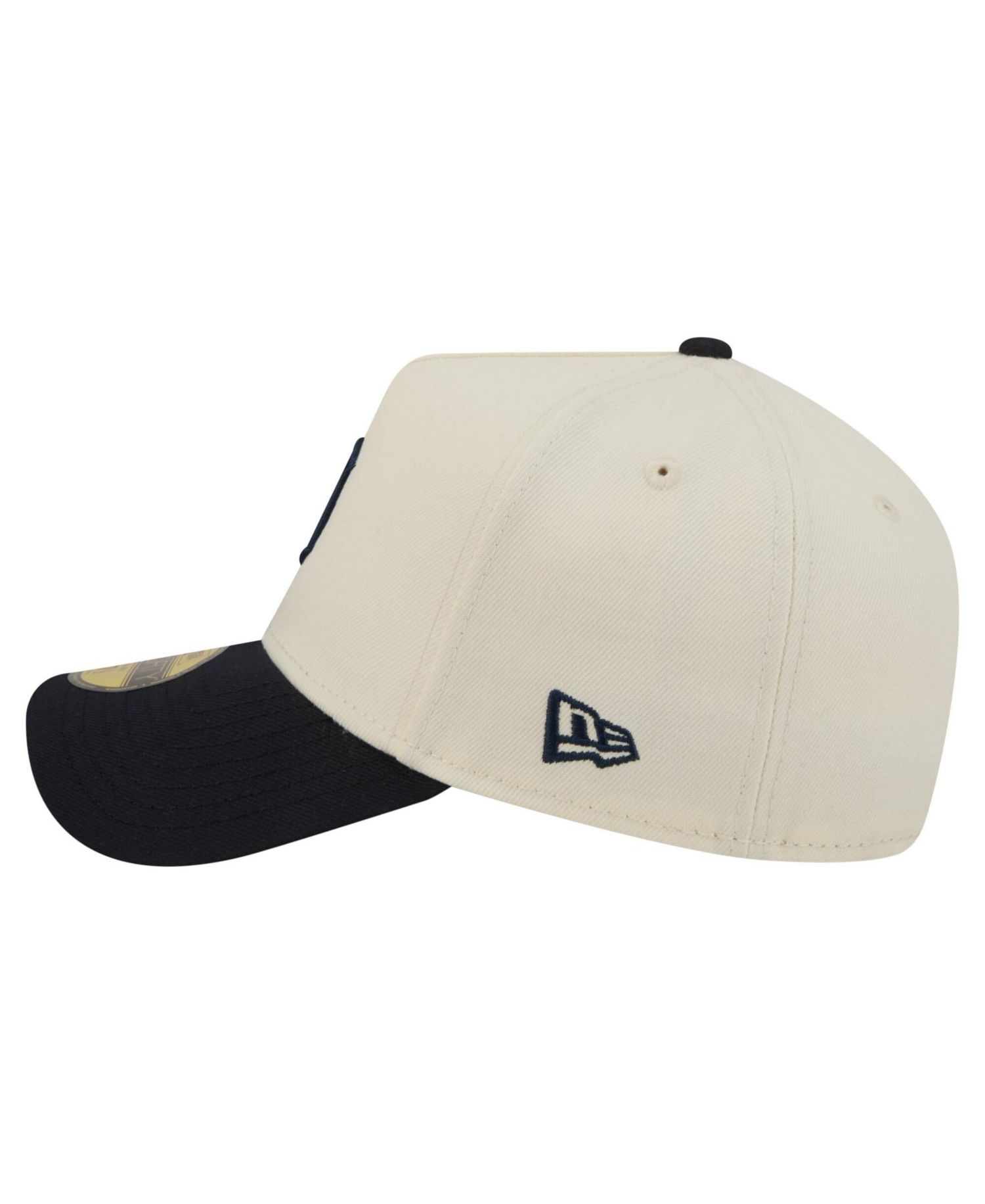 Men's Cream Detroit Tigers Chrome A-Frame 59FORTY Fitted Hat