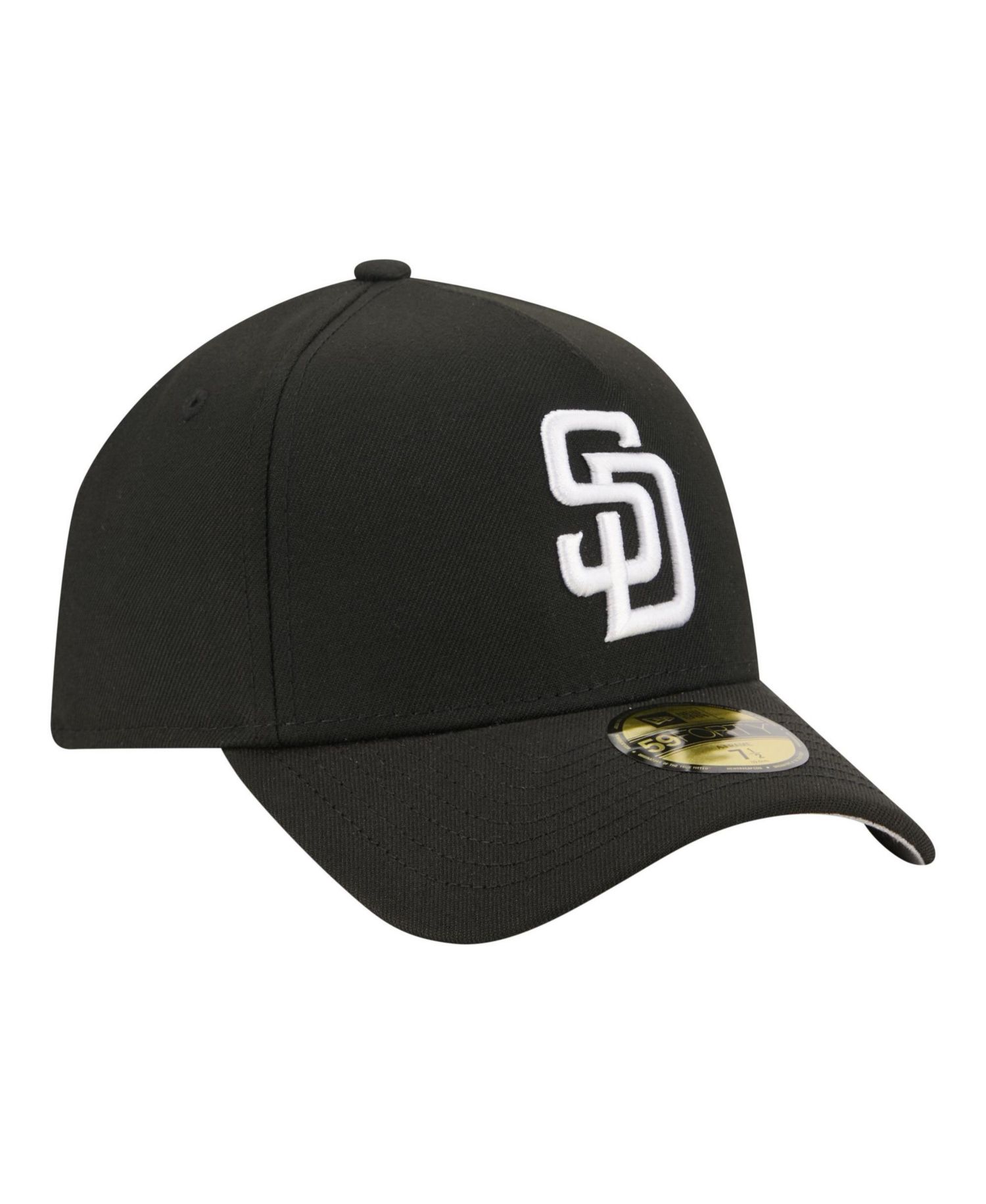 Men's Black San Diego Padres A-Frame 59FORTY Fitted Hat