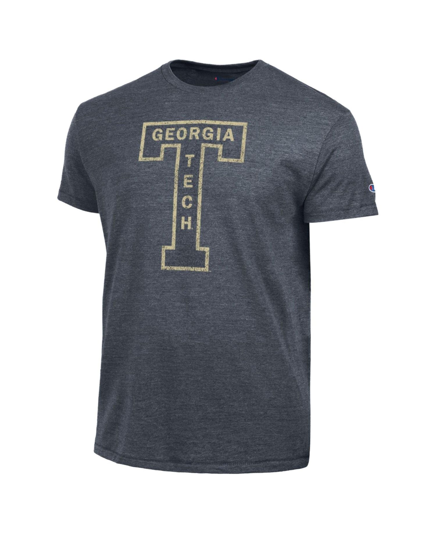 Men's Navy Georgia Tech Yellow Jackets Vintage Triumph Tri-Blend T-Shirt