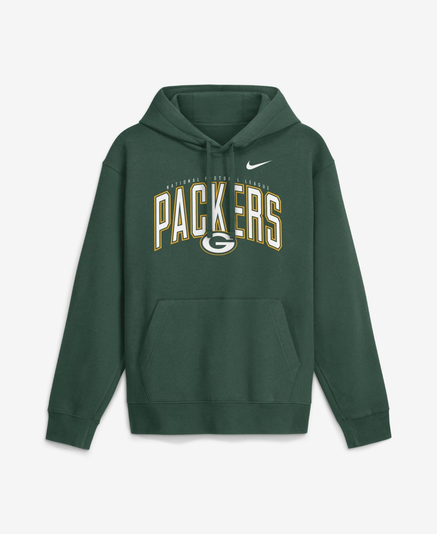 Мужское худи Nike Green Green Bay Packers Expect Victory Club Fleece Pullover — фото 1