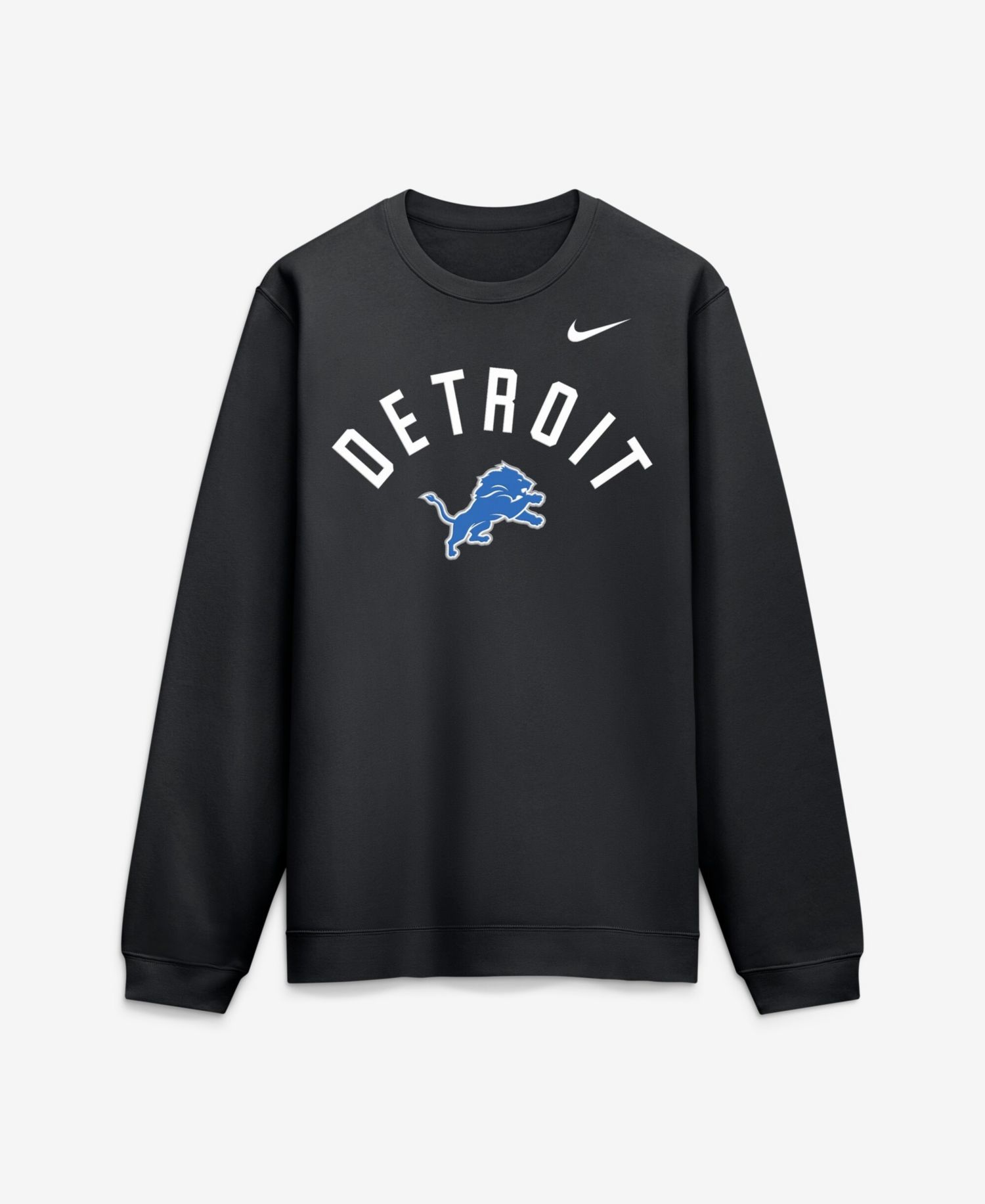 Men's Black Detroit Lions Defensive Leader Club Fleece Sweatshirt