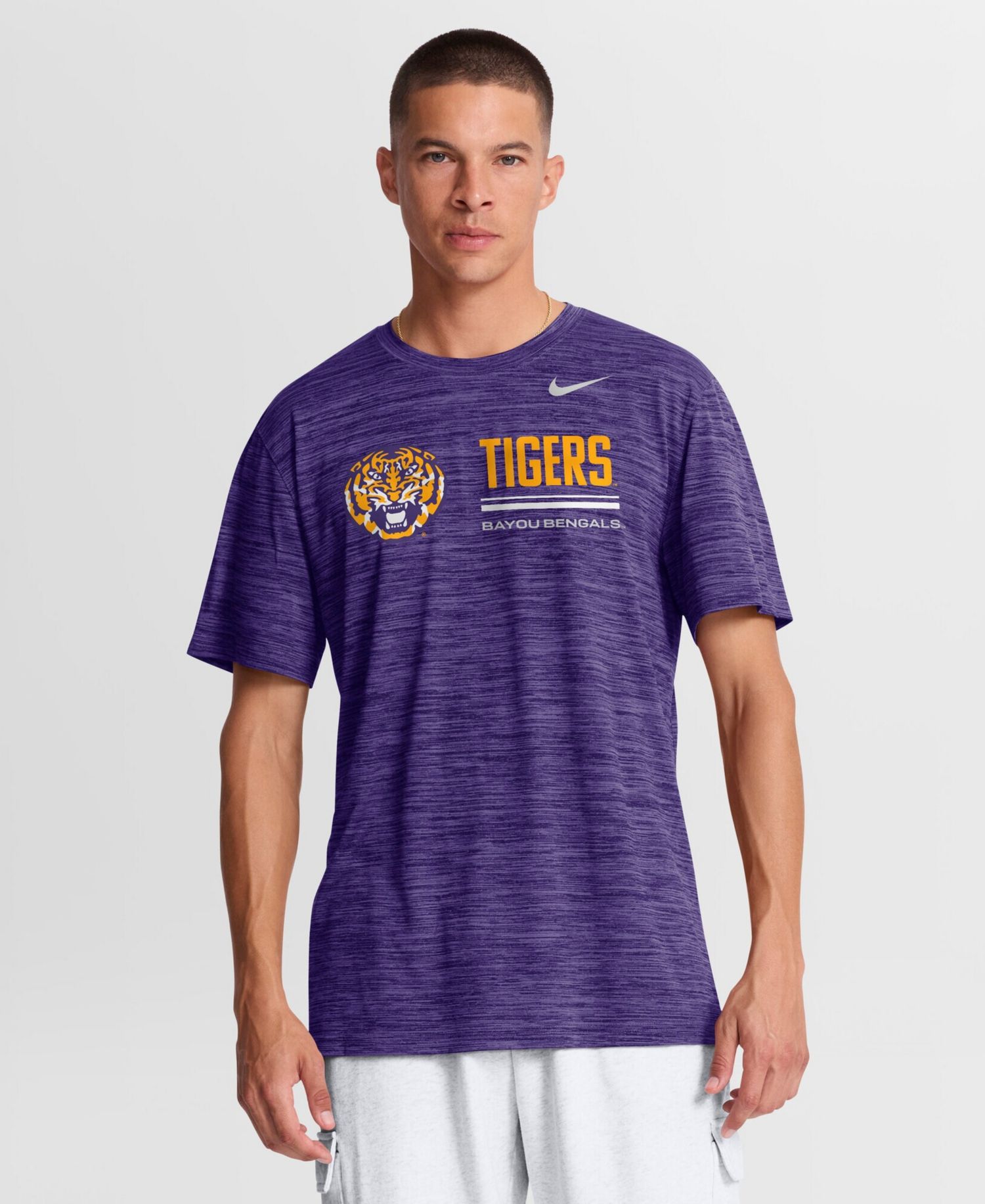 Men's Purple LSU Tigers Sideline Velocity Dri-FIT T-Shirt