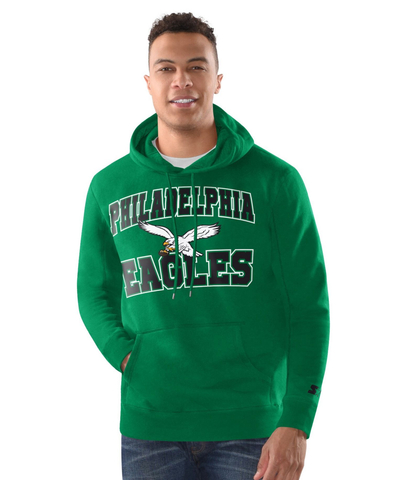 Men's Green Philadelphia Eagles Hoodie and Cuffed Knit Hat Combo Pack