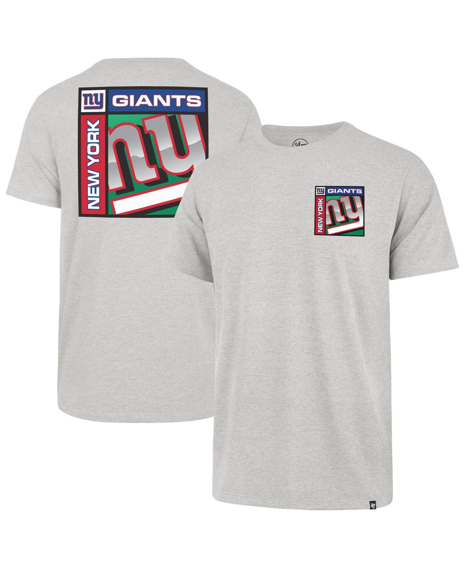 47 Brand Men's Gray New York Giants Chrome Plate Franklin T-Shirt