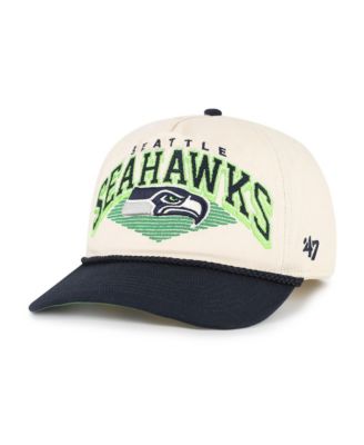 Men's Cream Seattle Seahawks Pomona Two-Tone Rope Unstructured Hitch Adjustable Hat