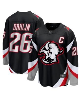 Men's Rasmus Dahlin Black Buffalo Sabres Alternate Captain Patch Breakaway Jersey