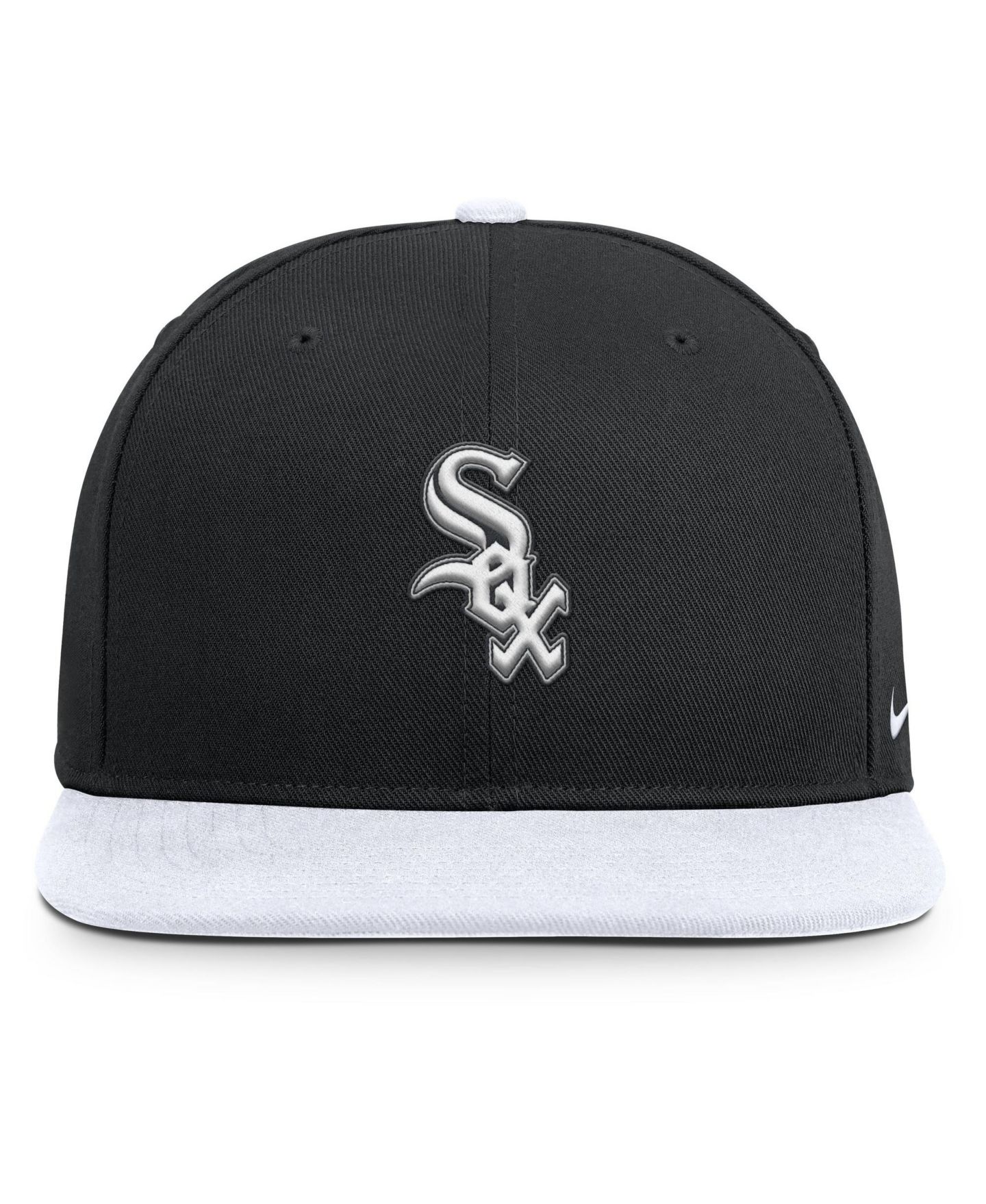 Мужская кепка Nike Black/White Chicago White Sox Primetime Pro Dri-FIT Snapback Hat — фото 2