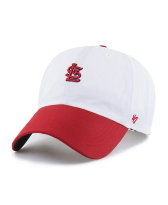 47 Brand Men's White/Red St. Louis Cardinals Vista Mini Clean Up Adjustable Hat