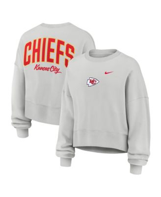Women's Gray Kansas City Chiefs Oversized Primetime Phoenix Fleece Sweatshirt