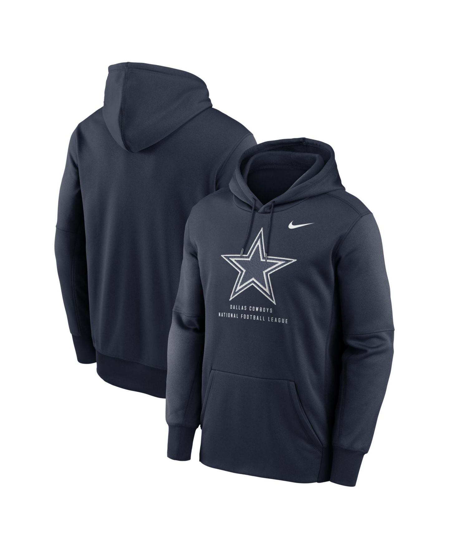Мужское худи Nike Navy Dallas Cowboys Toss Sweep Therma-FIT — фото 1