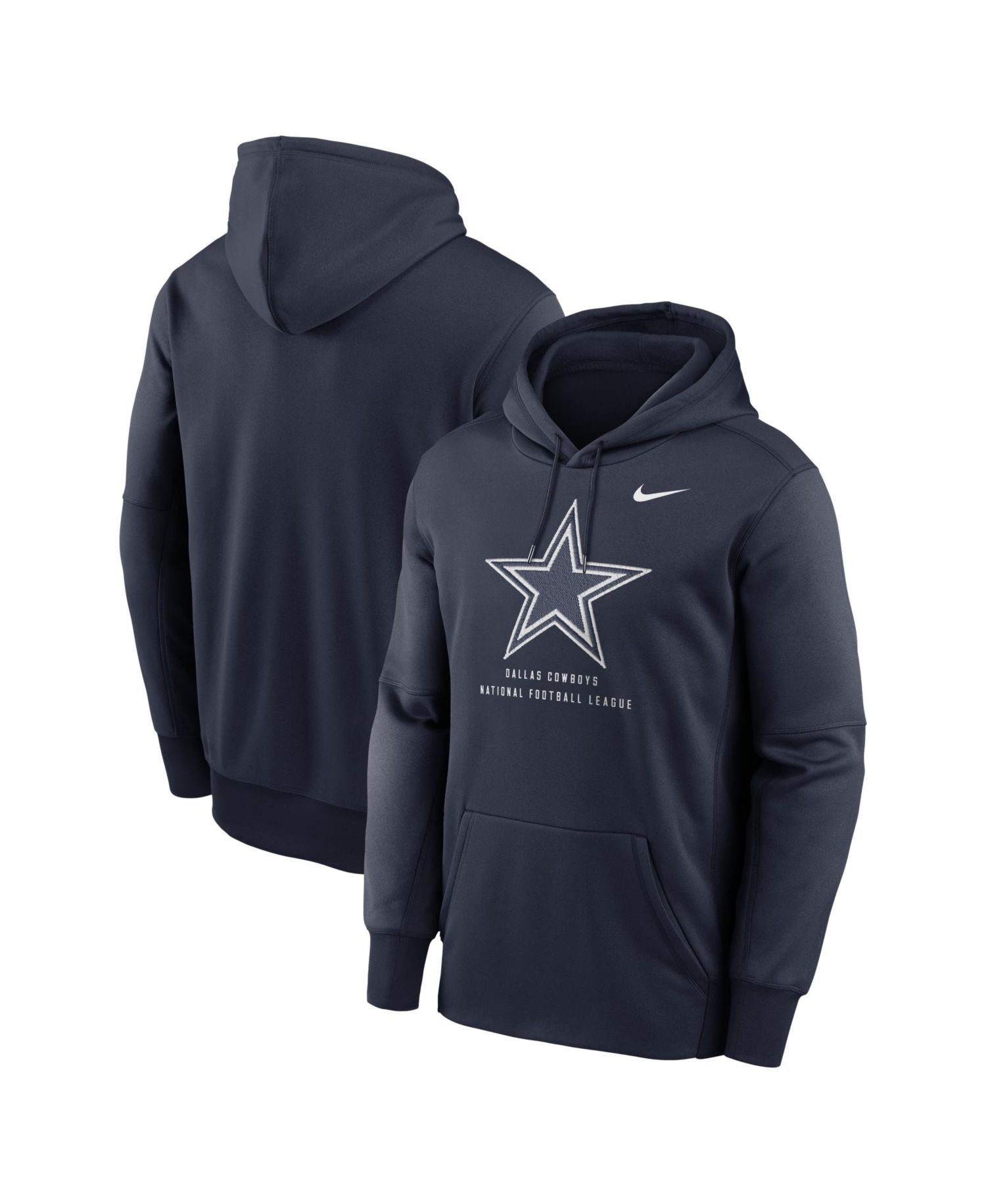 Men's Navy Dallas Cowboys Toss Sweep Therma-FIT Hoodie