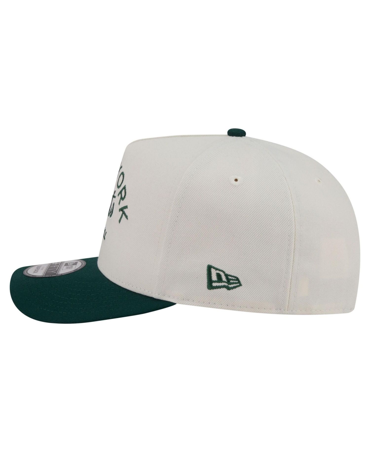 Men's Cream/Dark Green New York Mets Chrome A-Frame 9FIFTY Snapback Hat