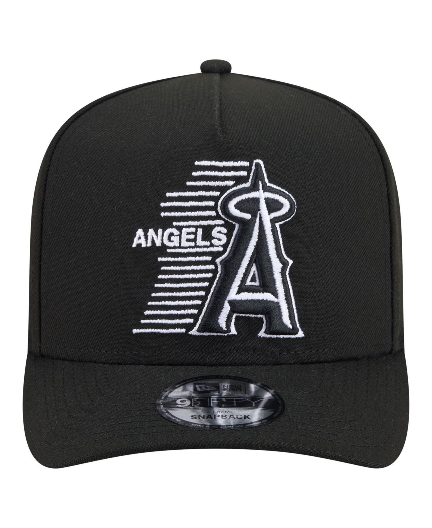 Мужская кепка New Era Black Los Angeles Angels Motion A-Frame 9FIFTY Snapback Hat — фото 2