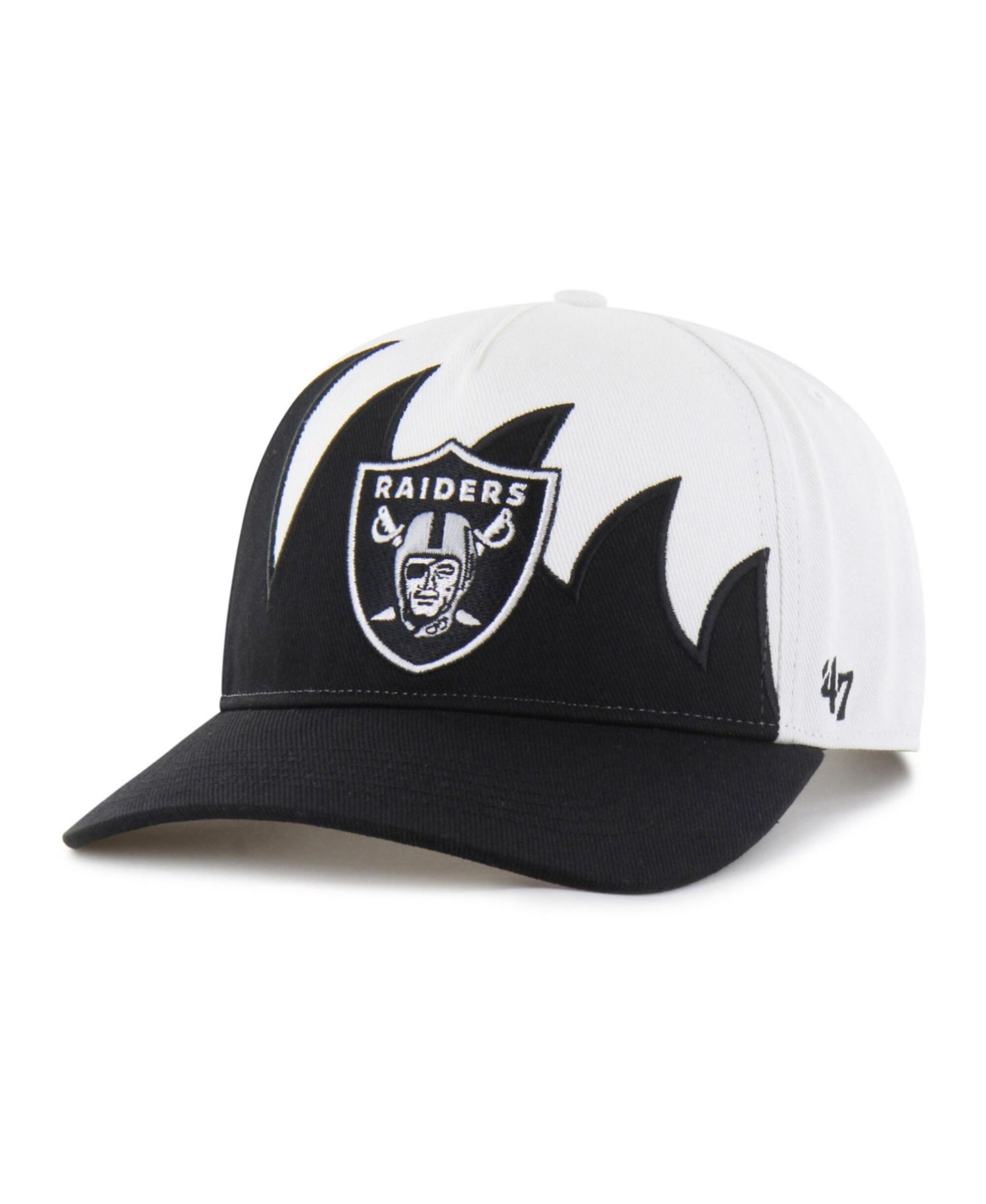47 Brand Men's White Las Vegas Raiders Jagged Hitch Adjustable Hat