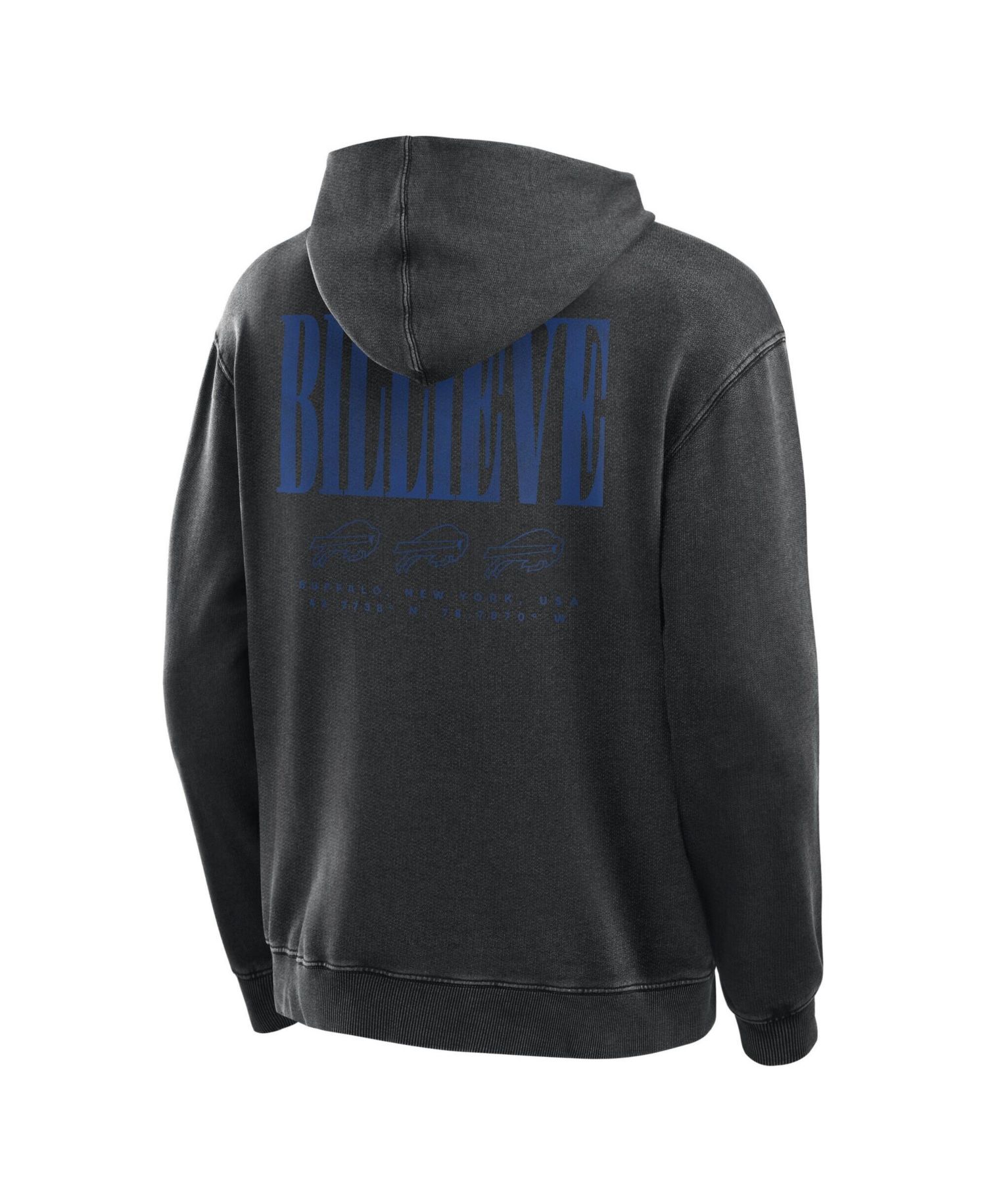 Men's Black Buffalo Bills Relaxed Intense Rivalry French Terry Hoodie