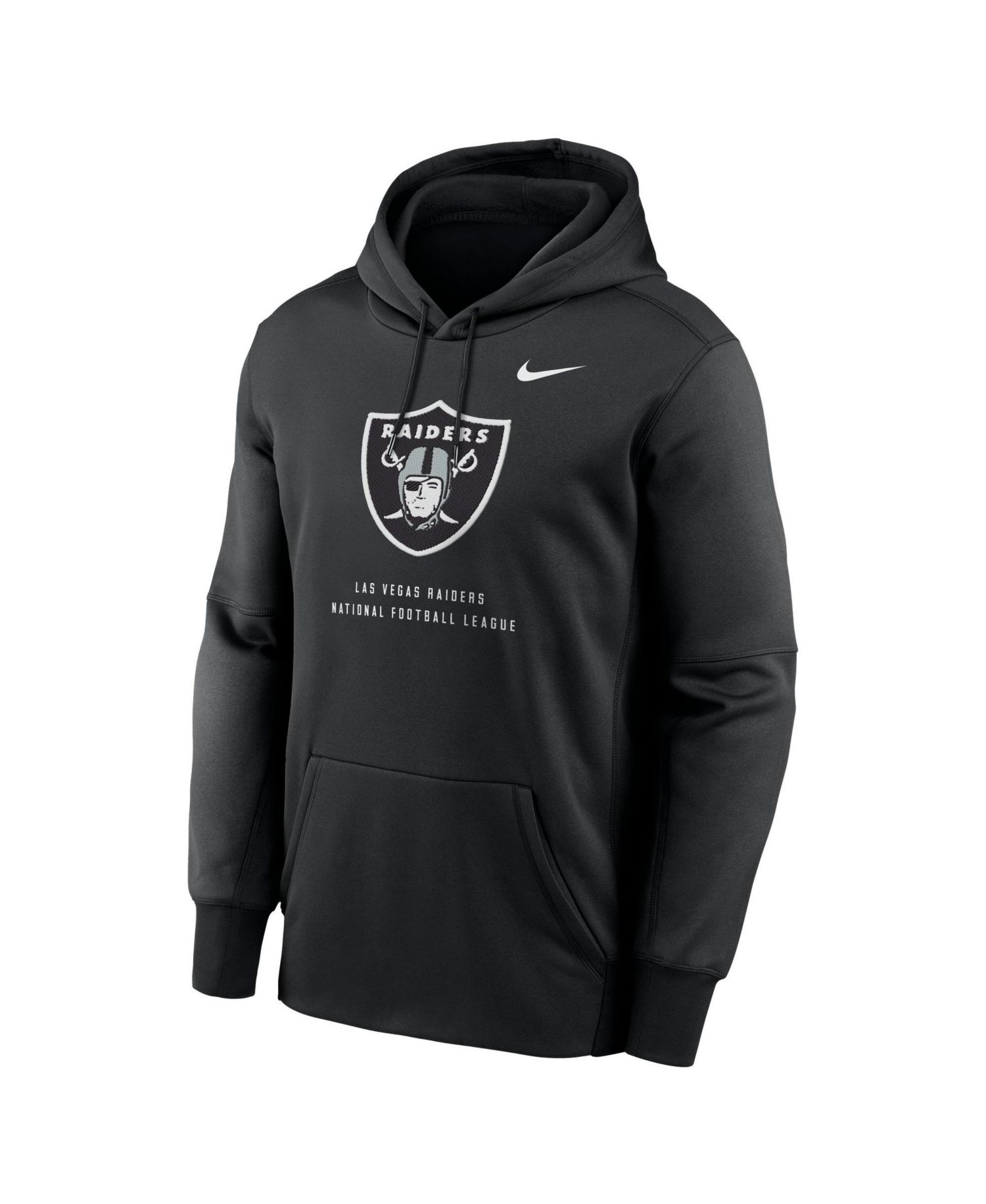 Men's Black Las Vegas Raiders Toss Sweep Therma-FIT Hoodie