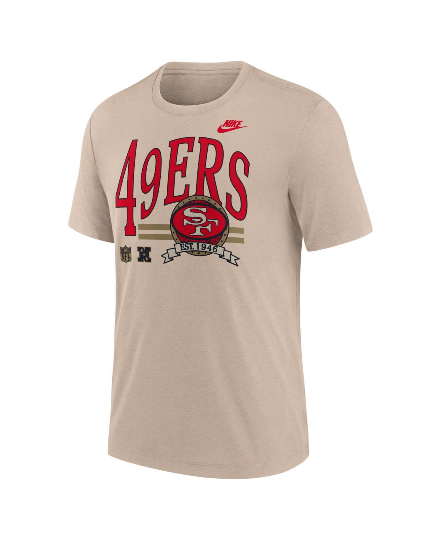 Men's Sand San Francisco 49ers Rewind Tri-Blend T-Shirt