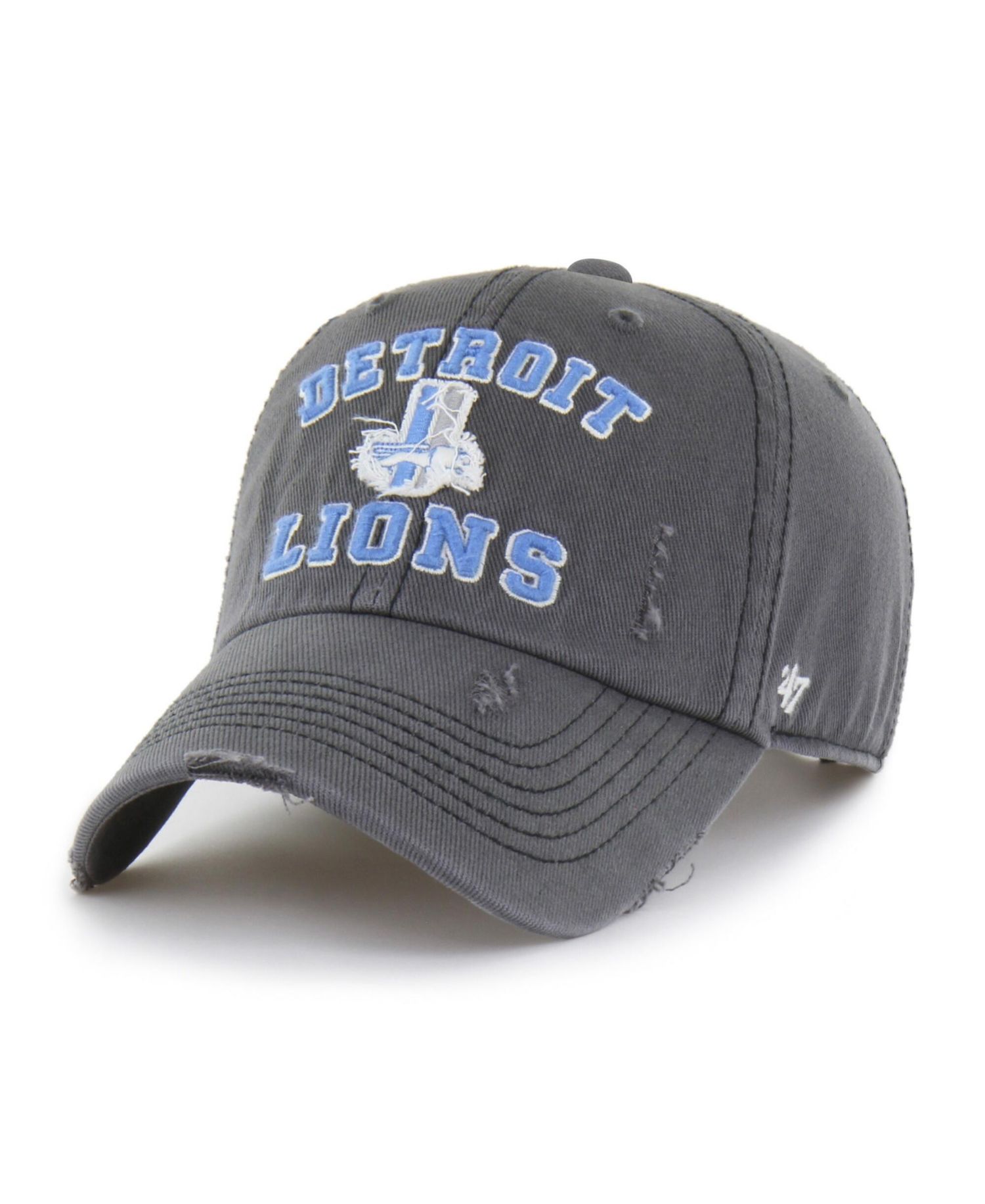 Men's Charcoal Detroit Lions Seymoore Clean Up Adjustable Hat