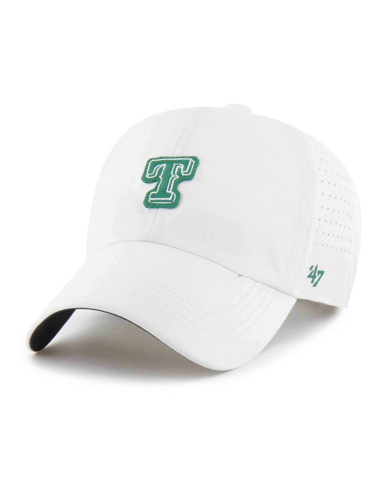 47 Brand Men's White Texas Rangers Elevated Greens Clean Up Adjustable Hat