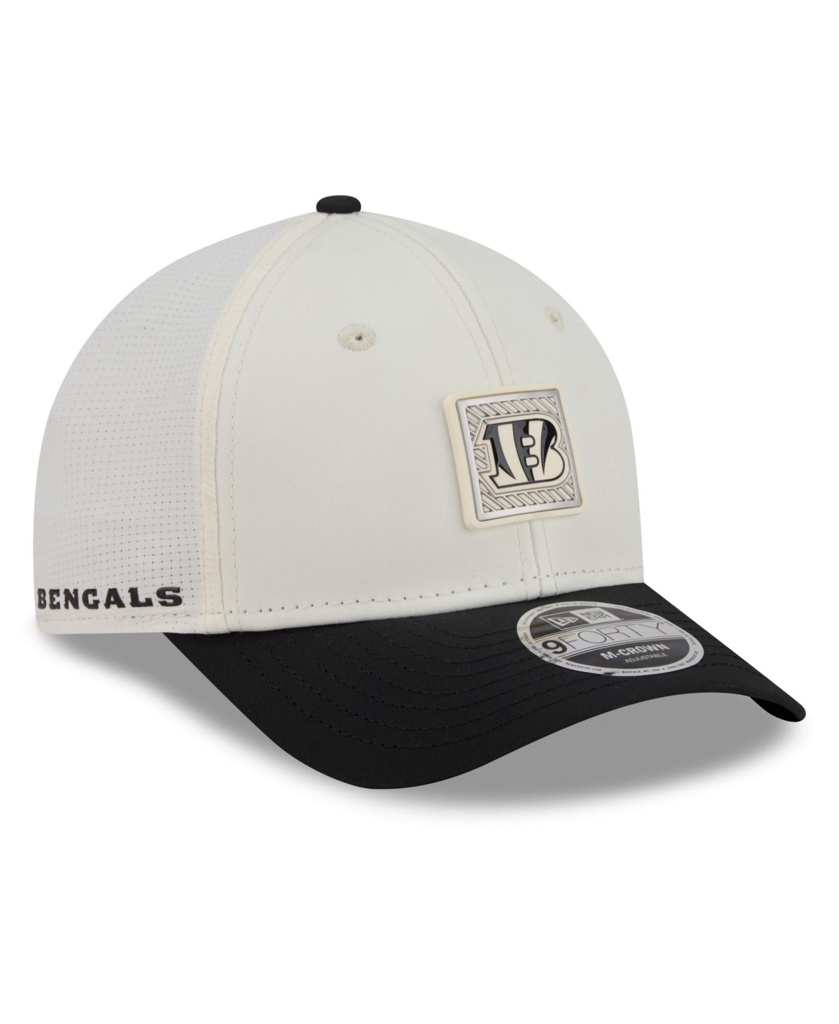 New Era Men's Cream/Black Cincinnati Bengals 2026 Nfl Training Camp 9FORTY Adjustable Hat