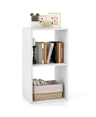 2-Cube Bookcase Open Back Bookshelf with Anti-tip Kit Modern Style Organizer