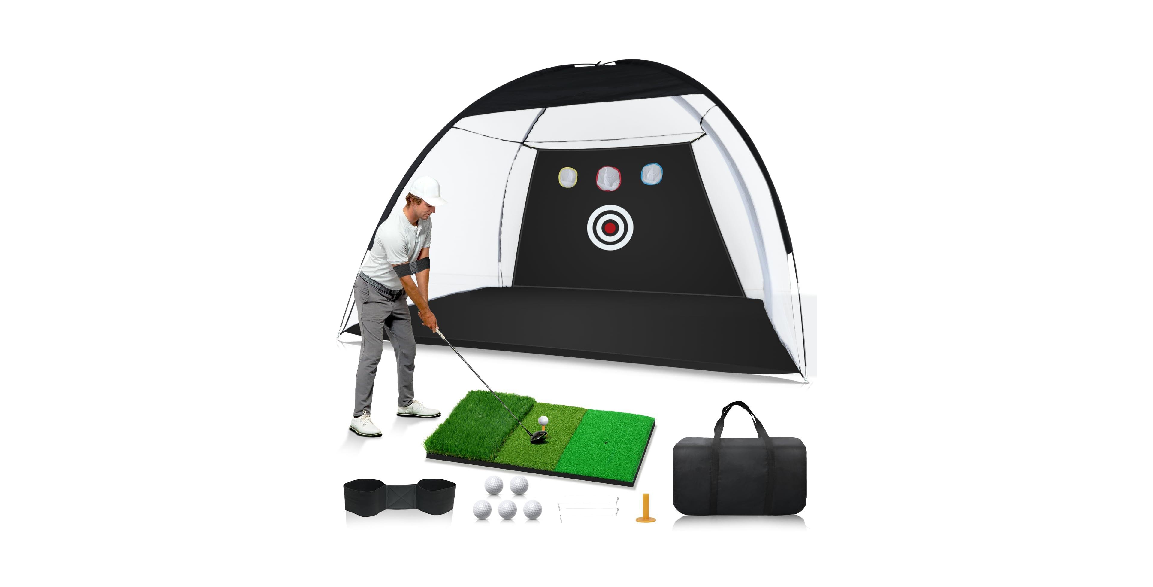 Aofar Golf Practice Net Hitting Driving Chipping Indoor Outdoor Mat Balls Gift 10 X 7feet