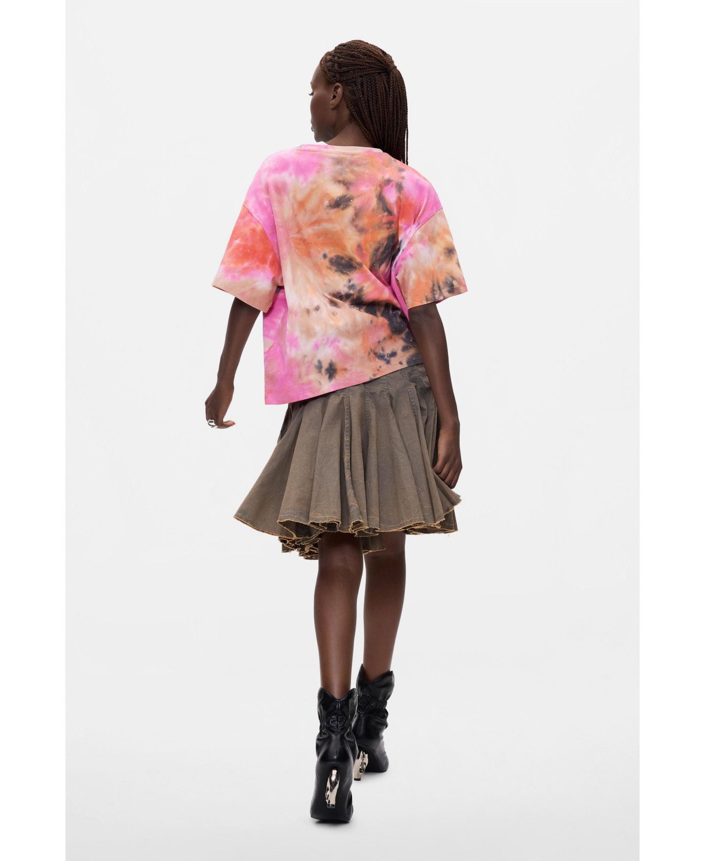 Женская футболка Desigual Mickey Oversize, цвет: Разноцветный — фото 3