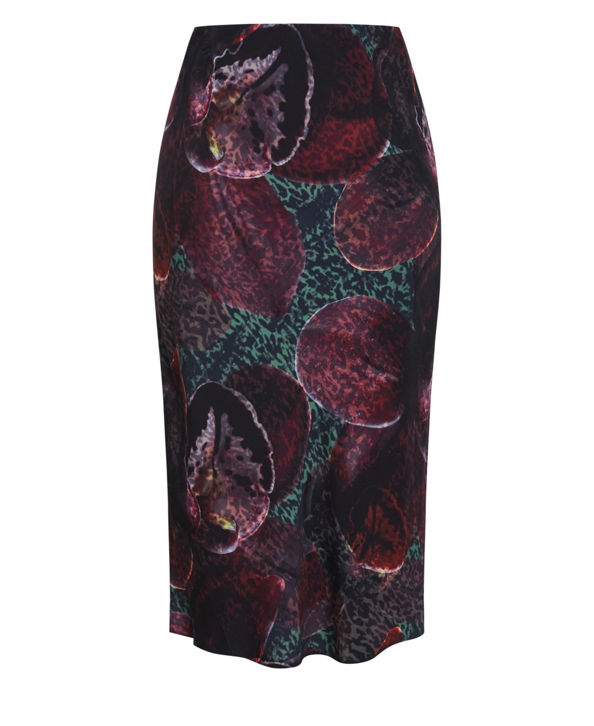 City Chic Women's Plus Sienna Orchid Print Midi Skirt