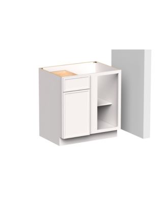 Blind Corner Base Cabinet, Ready to Assemble Kitchen Cabinet with Solid Wood Frame, Soft-Close Slides and Hinges