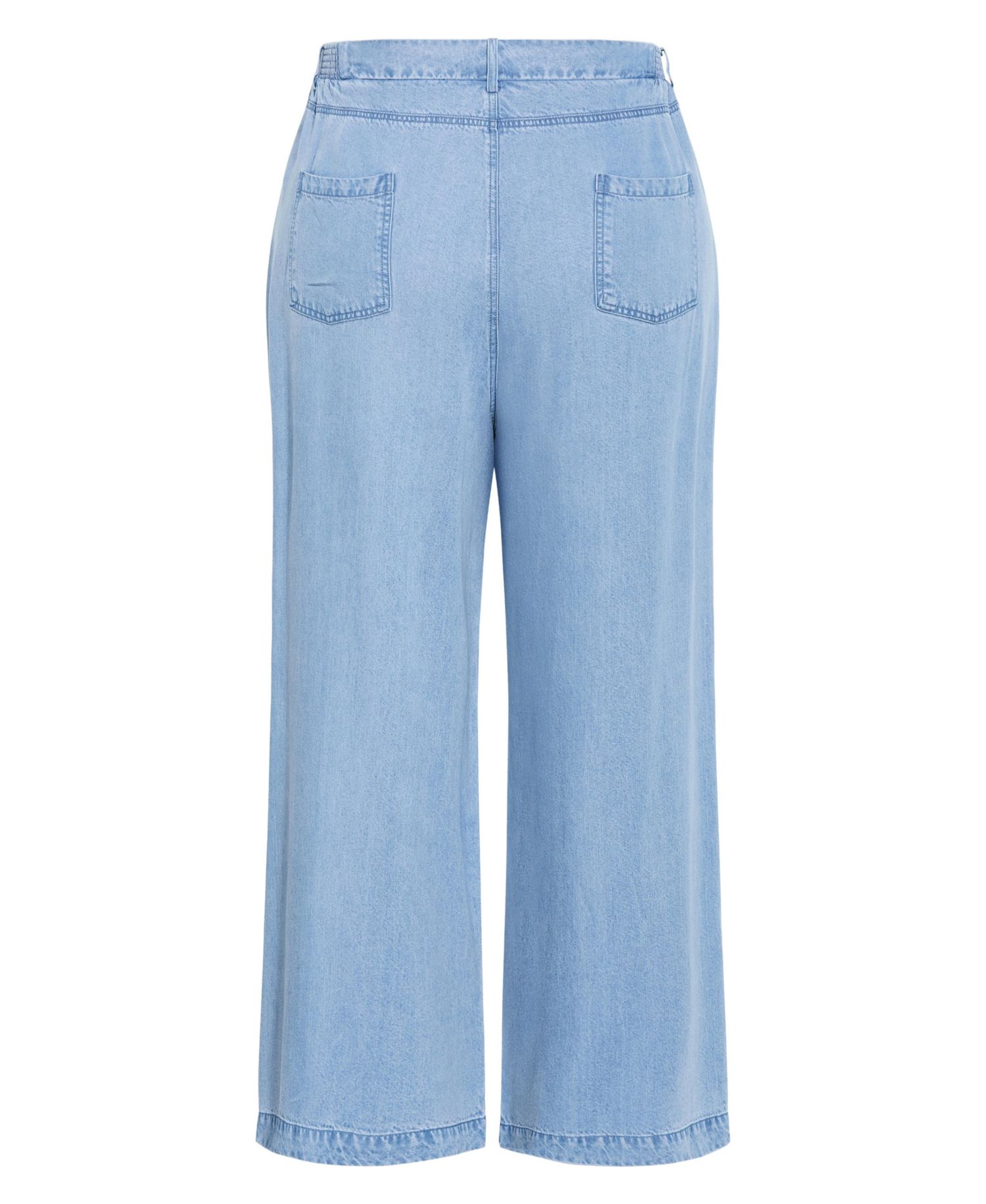 Plus Size Evani Soft Denim Wide Leg Pant