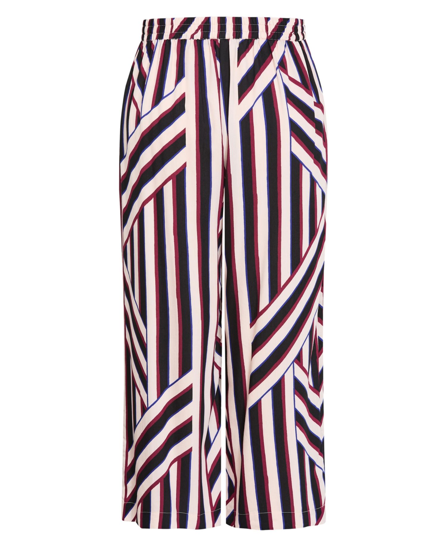 Plus Size Haylee Pull-On Wide-Leg Stripe Pants