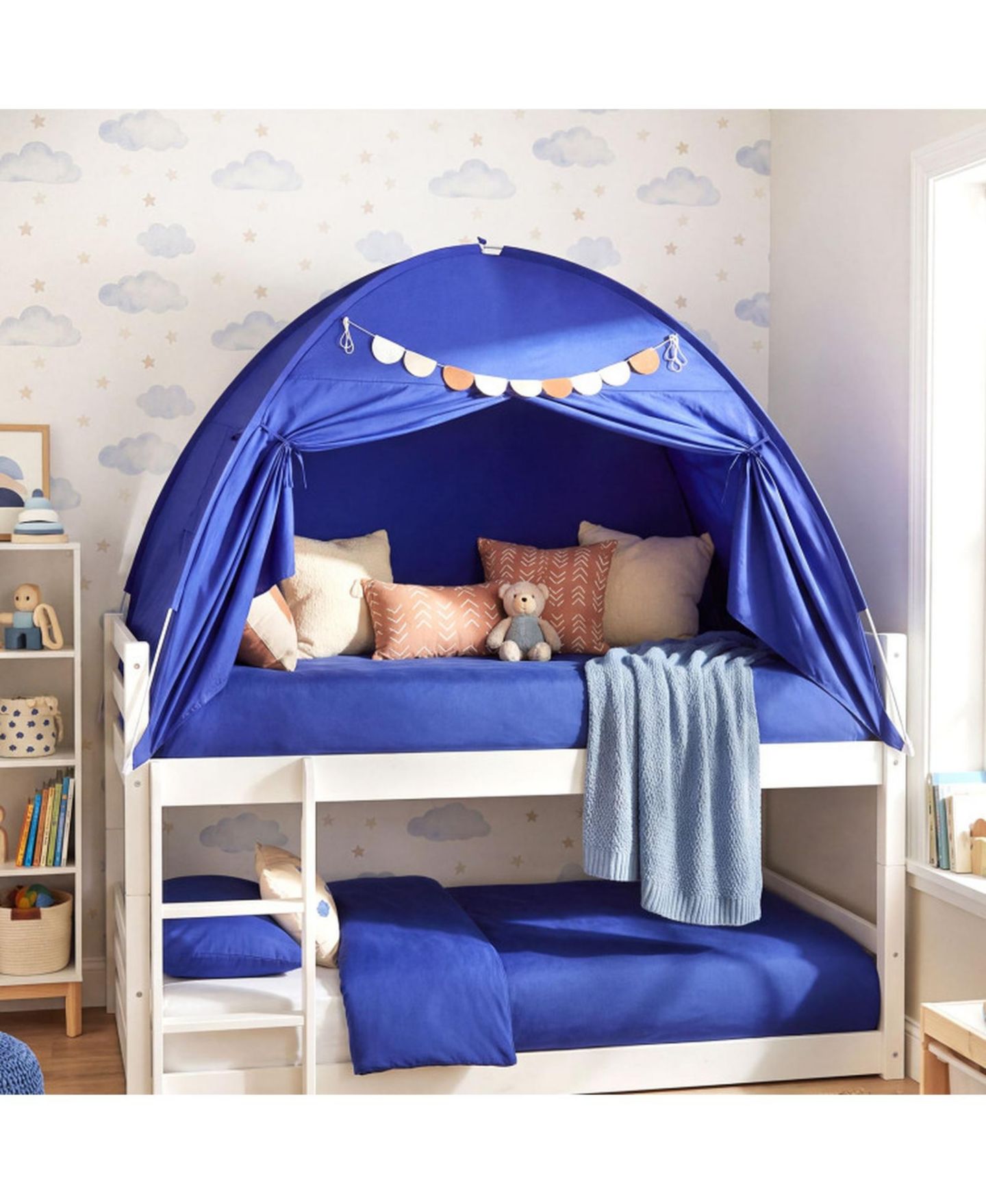 Детские игрушки HONGGE Two Windows Twin Bed Canopy Tent, 2-Piece, Ages 3+, цвет: Тёмно-синий — фото 10