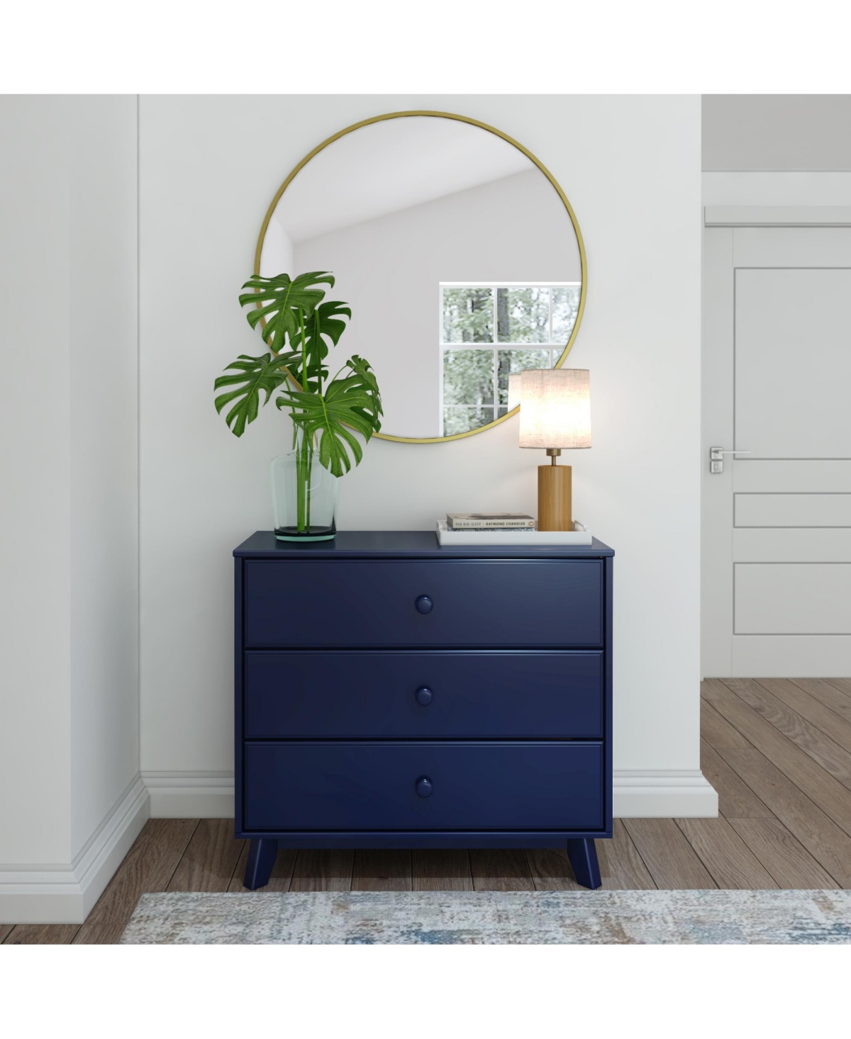 Plank+Beam Solid Wood Classic 3-Drawer Dresser, Small Dresser for Bedroom, Chest of Drawers