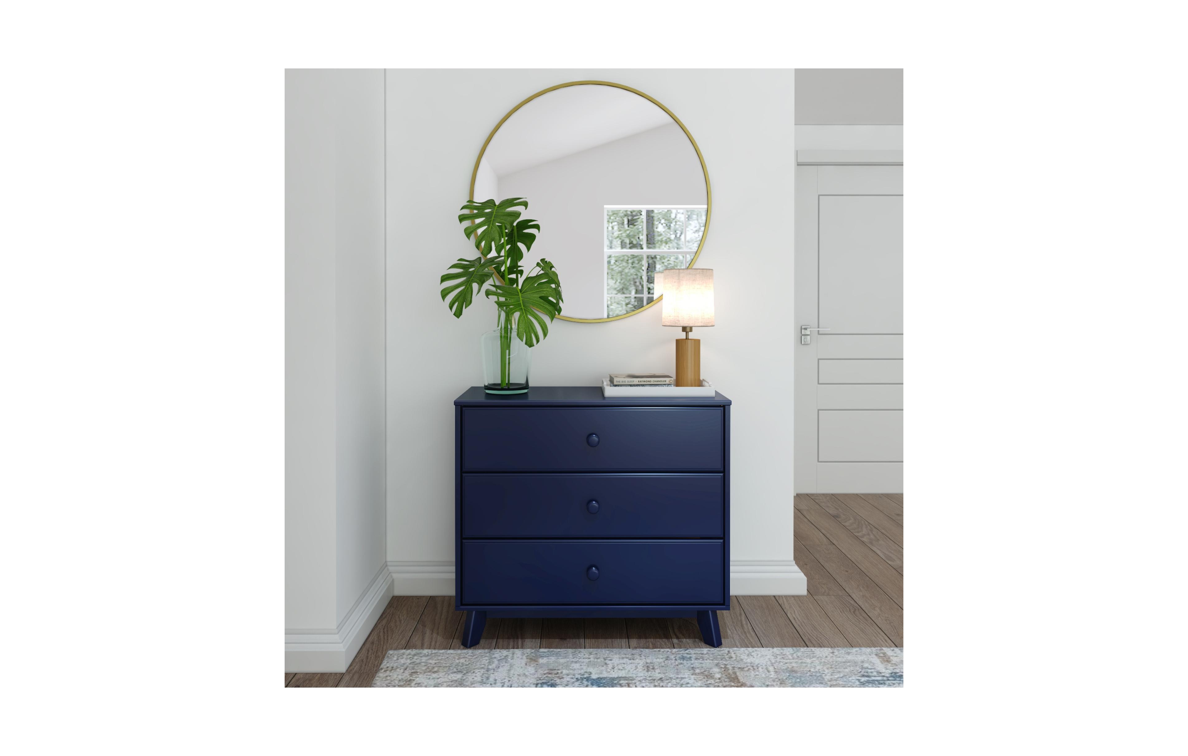 Plank+Beam Solid Wood Classic 3-Drawer Dresser, Small Dresser for Bedroom, Chest of Drawers