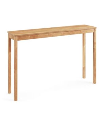 Modern Farmhouse Wooden Console Table with Thickened Top 48in Sofa Table