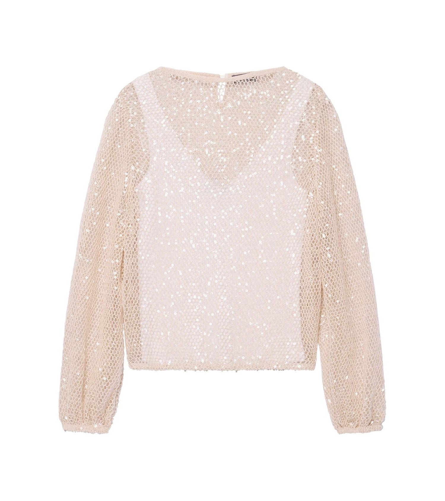 Women's Sequin Layered Balloon Top