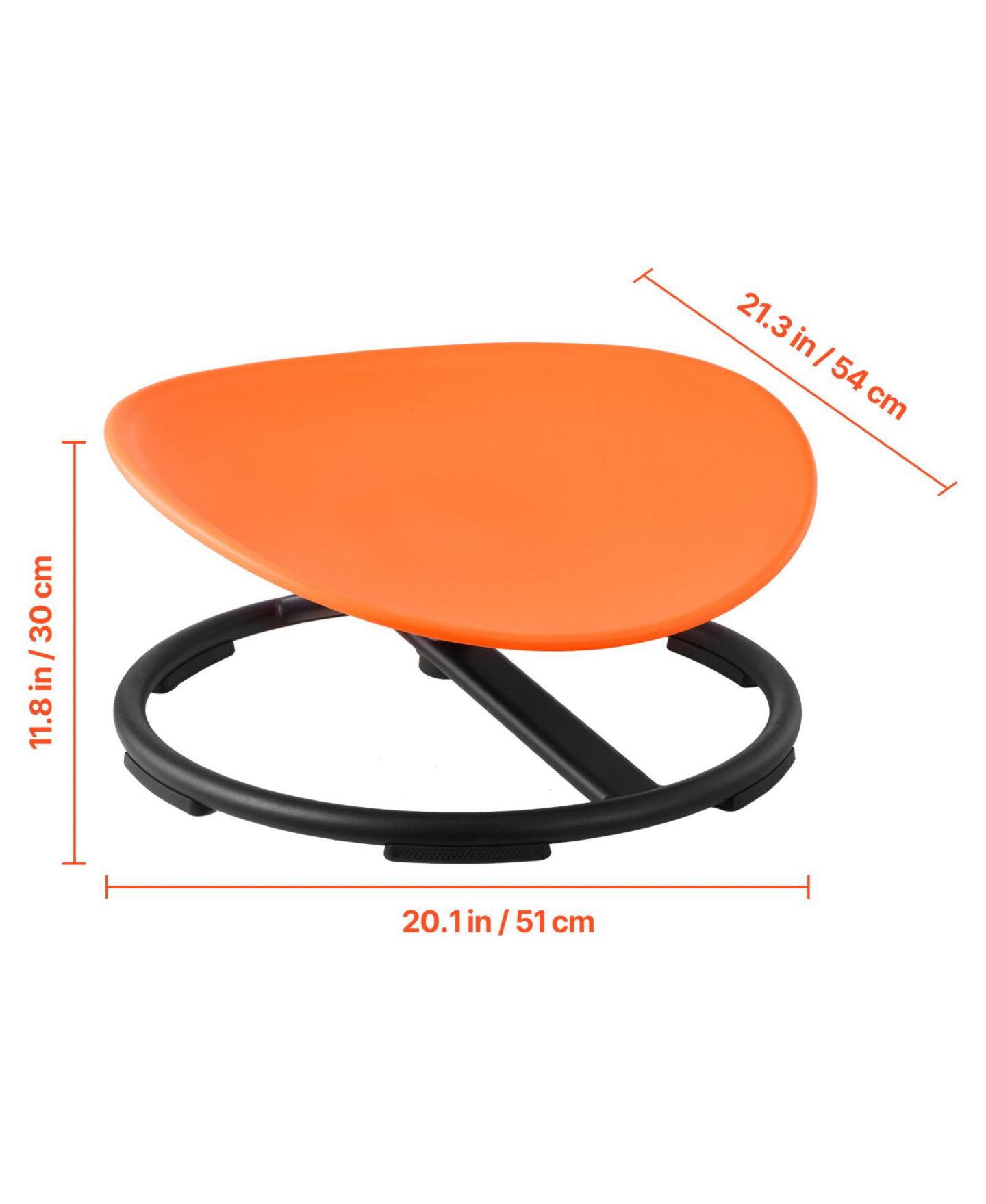 Детская игрушка HONGGE Sensory Spinning Chair with Non-Slip Metal Base, Builds Balance and Core Control, Ages 3-12, цвет: Оранжевый — фото 8
