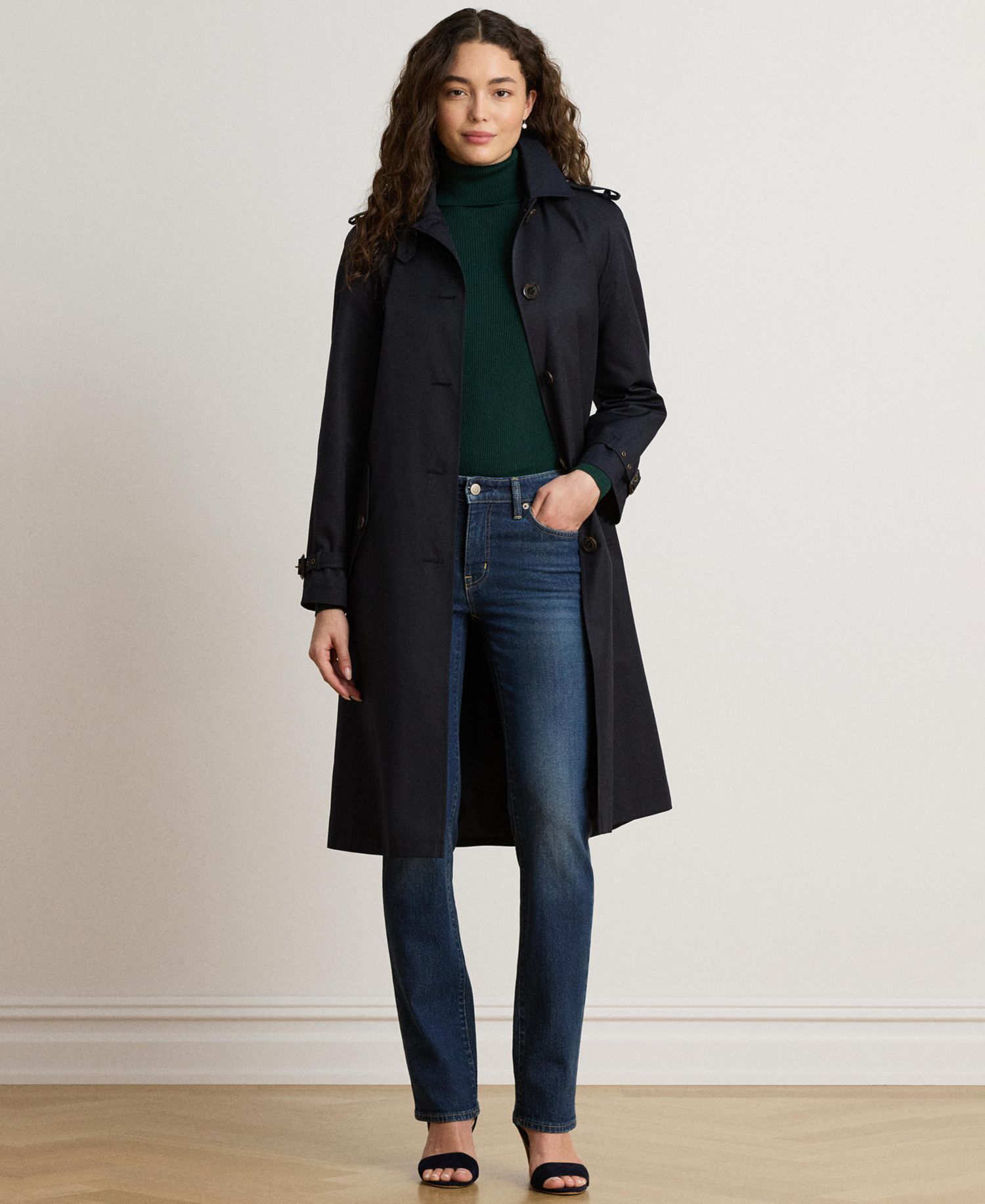 Women's Belted Lined Trench Coat