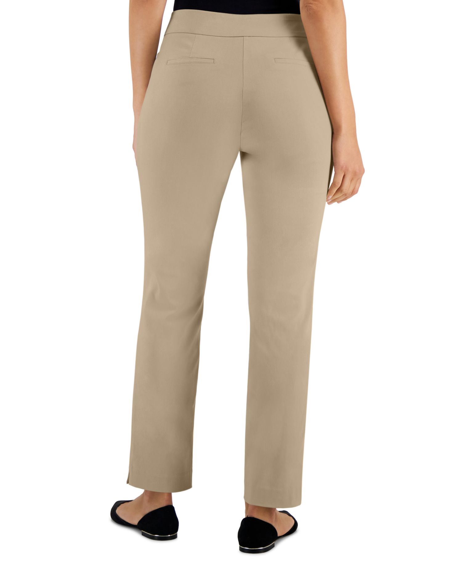 Petite Tummy-Control Cambridge Stretch Slim-Leg Pants