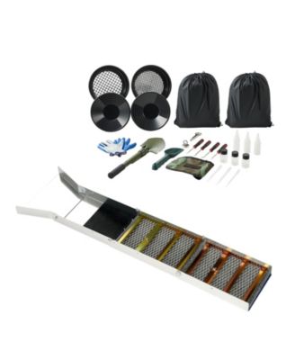 50in 3-in-1 Folding High Banker Gold Sluice Box 26-Piece Portable Prospecting Kit