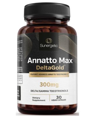 Annatto Tocotrienol Supplement with DeltaGold Vitamin E 300 Milligram, Delta and Gamma Tocotrienols, 30 Liquid Capsules