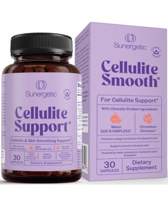 Cellulite Support Capsules with Melon Extract, Hyaluronic Acid, Bamboo Extract, Sea Buckthorn and Vitamin C, 30 Capsules