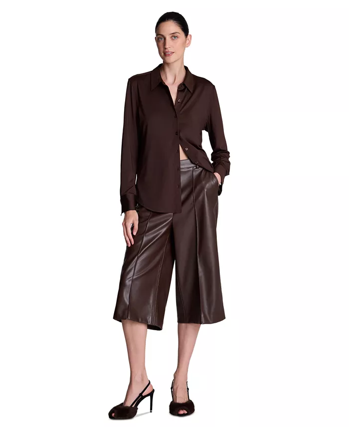 Women's Metro Knit Long Sleeve Button Front Shirt - thumbnail 9