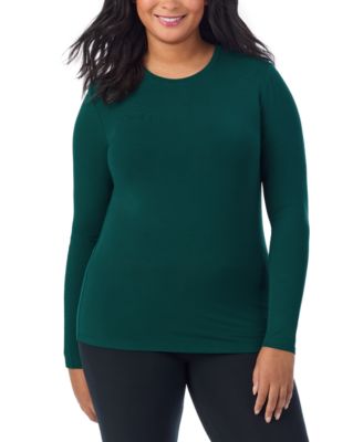 Plus Size Softwear Stretch Long-Sleeve Crewneck Top