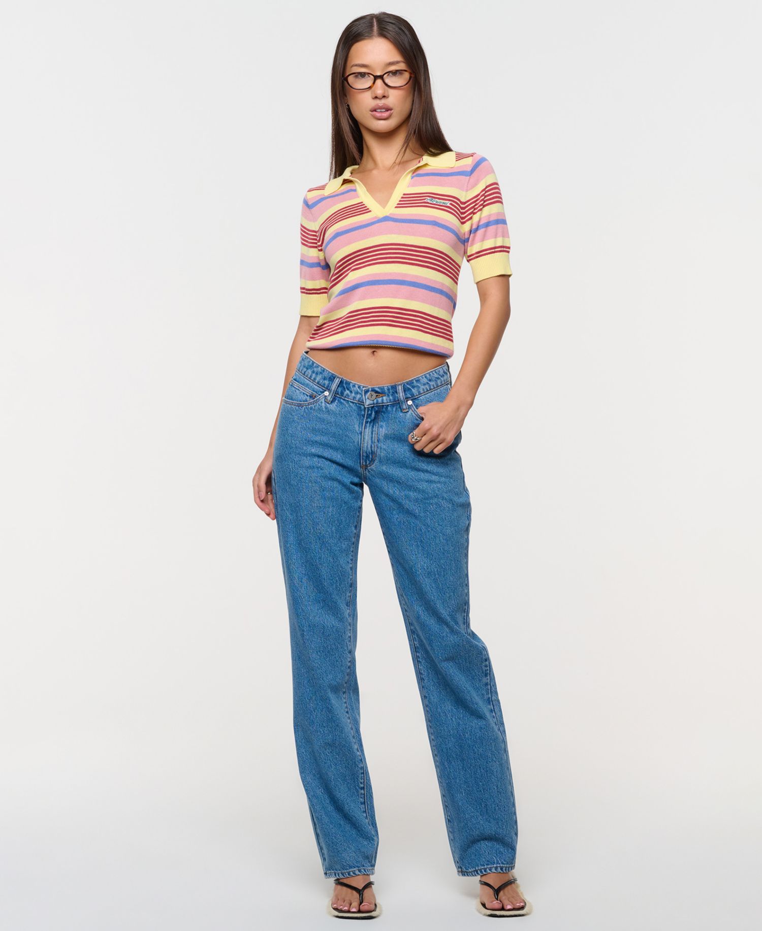 Juniors' 99 Straight Rae Low-Rise Denim Jeans